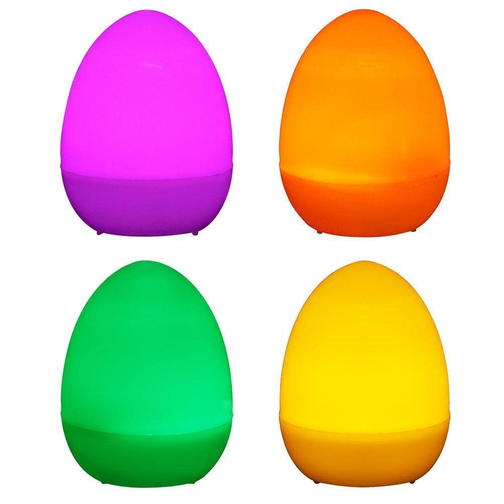 Yusat 12Pcs LED Easter Egg Light, Plastic Glow in the Dark Eggs Easter Eggs Fake Eggs, Battery Operated LED Candle Flameless Tea Light for Easter Party Bedroom Decoration