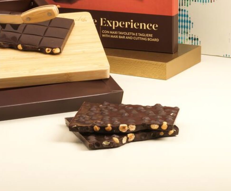 Tagliere Experience Venchi con maxi tavoletta nocciolato fondente 600gr regalo senza Glutine