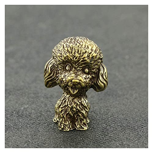 Statue chien en laiton vintage objet d'art rétro en cuivre à offrir pour le bureau