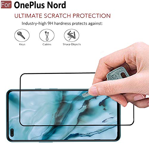 Image of CEDO Tempered Glass for OnePlus Nord | Screen Protector Full HD Quality Tempered Glass Anti-Scratch Edge to Edge Coverage with Easy Installation Kit (Black)
