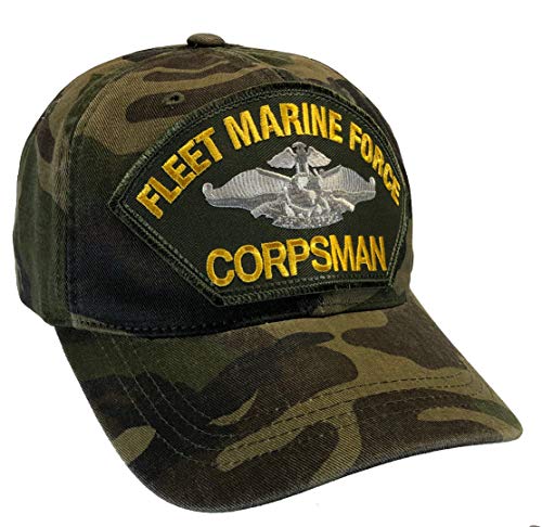 Hawkins Military Merchants DAD Cap Camo US Navy Fleet Marine Force Corpsman Hat FMF War Insignia Hawkins Military Merchants DAD Cap Camo US Navy Fleet Marine Force Corpsman Hat FMF War Insignia