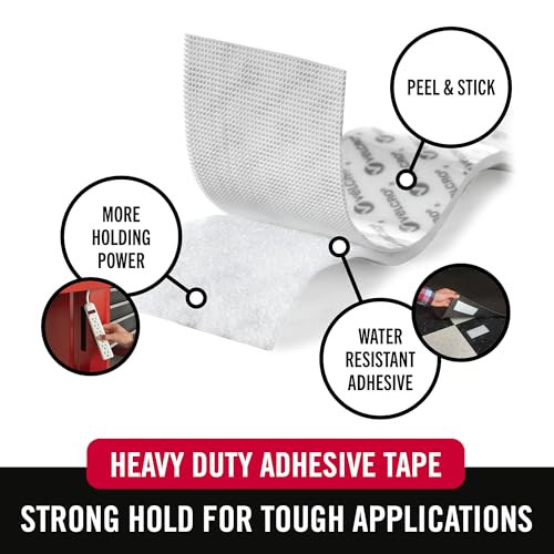 image for VELCRO Brand Heavy Duty Tape | 12 Foot Roll | Strong Sticky Back Adhes