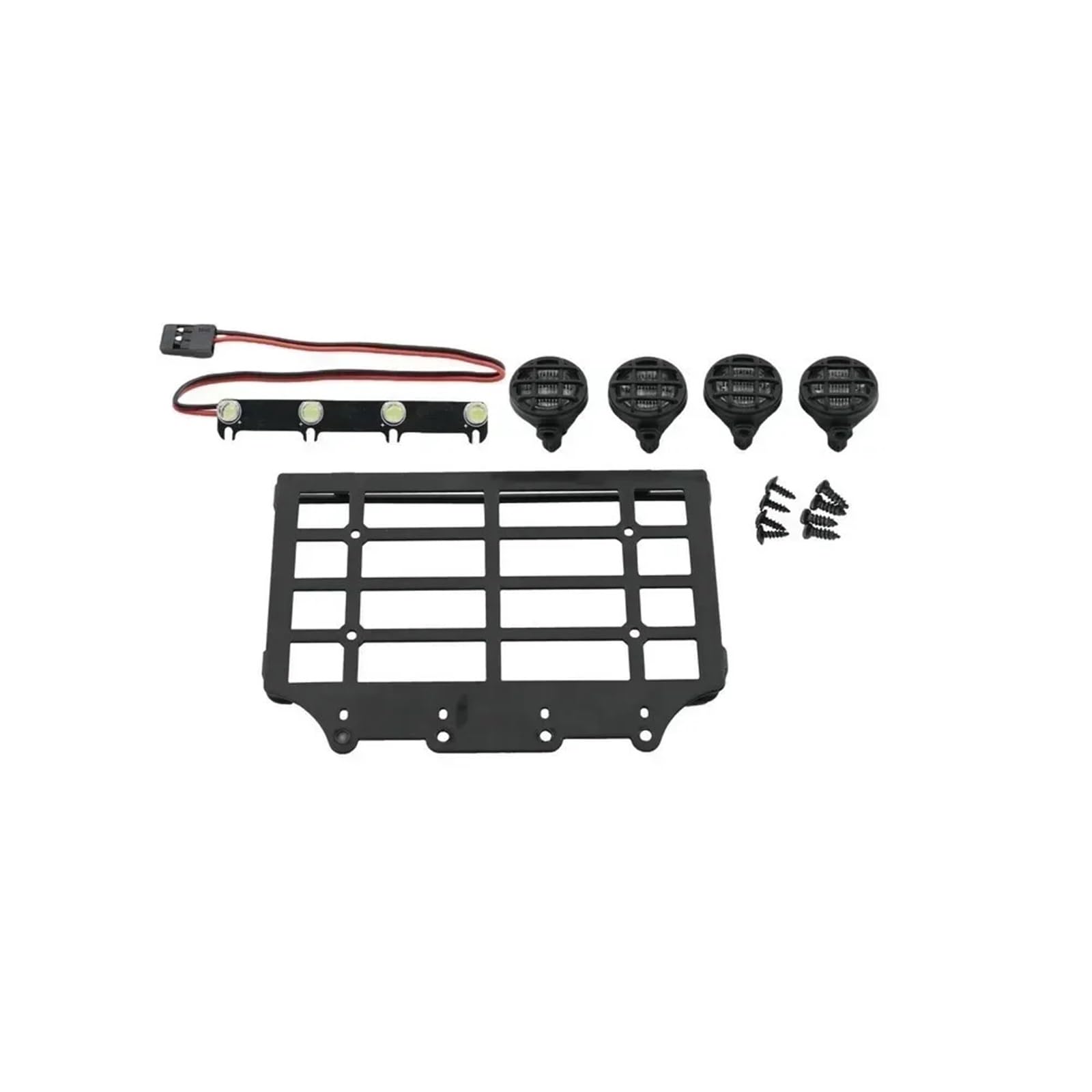 Per MN82 Per LC79 1/12 Portapacchi In Metallo Portapacchi Con Luce RC Riparazione Auto Modifica Parti Di Aggiornamento Accessori RC Componenti(Type B)