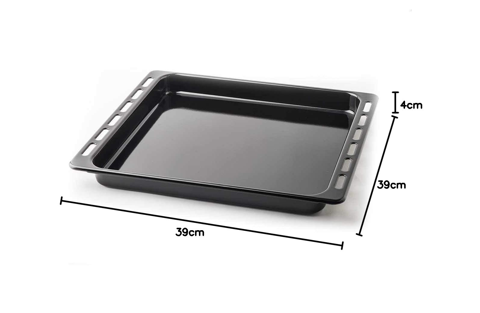 Whirlpool BAUKNECHT Fettpfanne, grau emailliert, Blech, Backblech, 45 x 39 x 4 cm