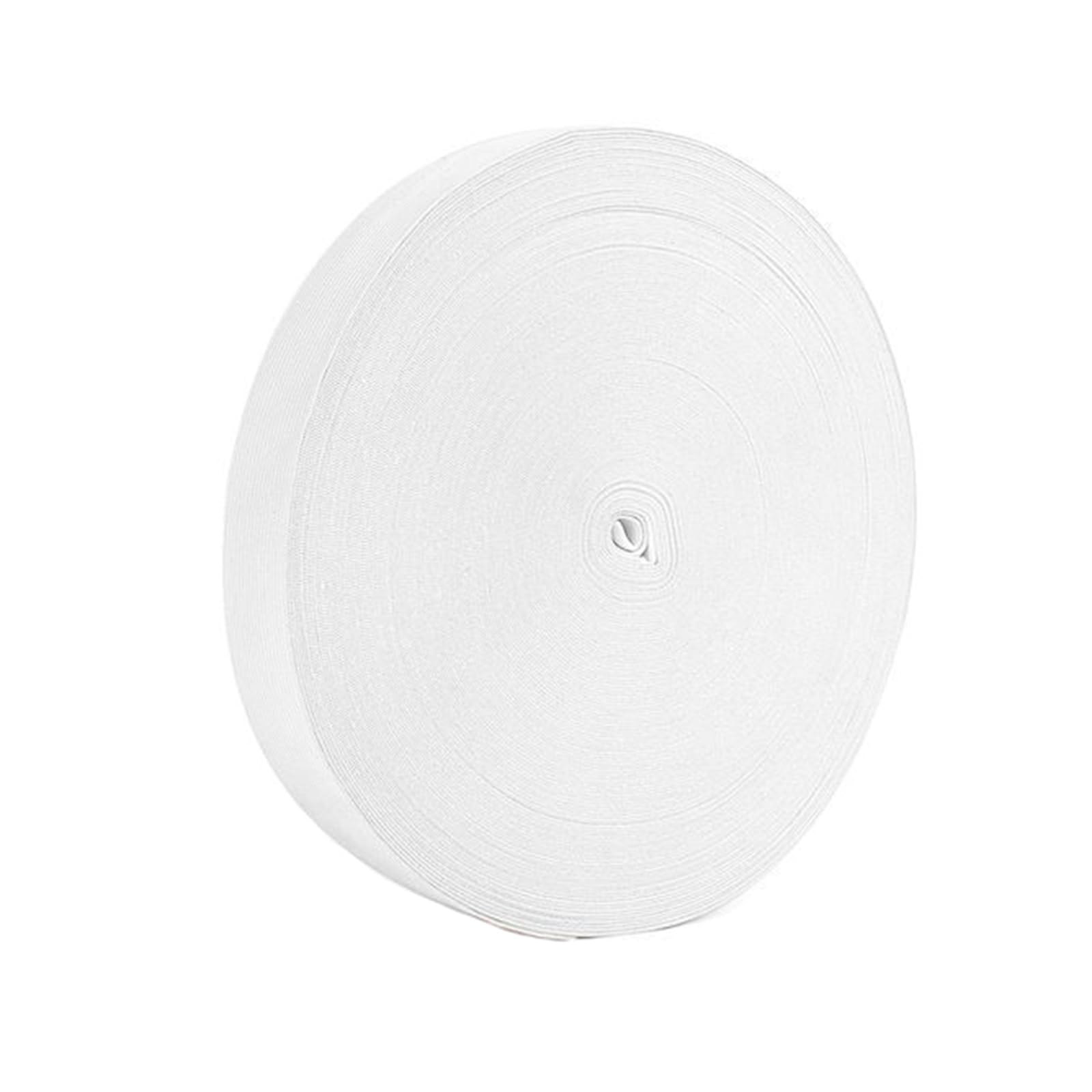 NEFLUM 5 Meters Black/White Flat Elastic Band Sewing Clothing Accessories Nylon Elastic Webbing Width 1.5 cm - 6 cm, White, Width 4.5cm
