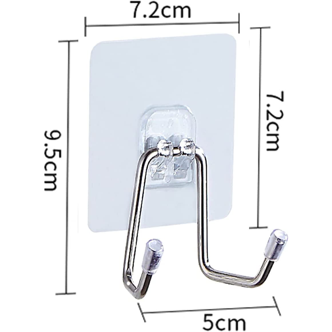 24 Robuste Selbstklebende Haken – Max. 15 Kg, Tra Produktbild-Vorschau 6