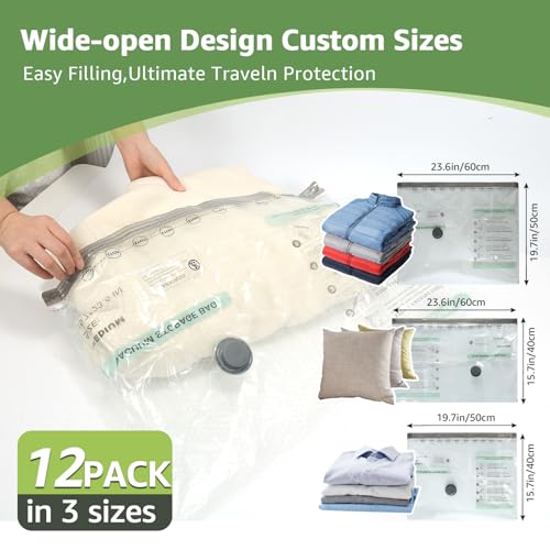 Sacs de rangement de compression pour vêtements pour gagner de la place