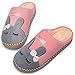 Mishansha Peluche Ciabatte Donne Leggere Morbide Pantofole per Inverno Autunno Uomini Pelose Caldo Scarpe Antiscivolo con Suole, Caldo Rosa 35/36 EU=36/37 CN immagine