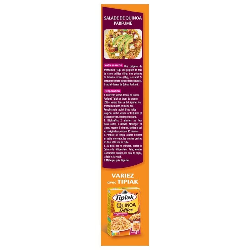 TIPIAK - Quinoa Parfumé 4X60G - le Lot De 4