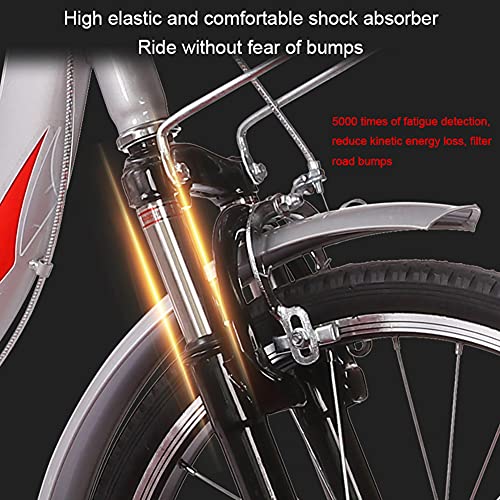 Triciclo para adultos, bicicleta de tres ruedas con cesta grande y asiento trasero, bicicletas de paseo de 20 pulgadas para recreo, compras y ejercicio, para hombres y mujeres, color naranja miniatura 4