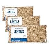 Amazon Grocery, Lentils, Non GMO, Excellent Source of Fiber, 16 Oz (Pack of 3)