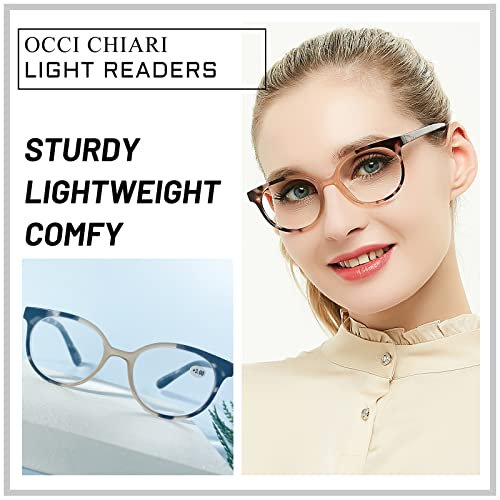 Image of OCCI CHIARI Narrow Reading Glasses Women Colorfull Cute Readers for Petite Face