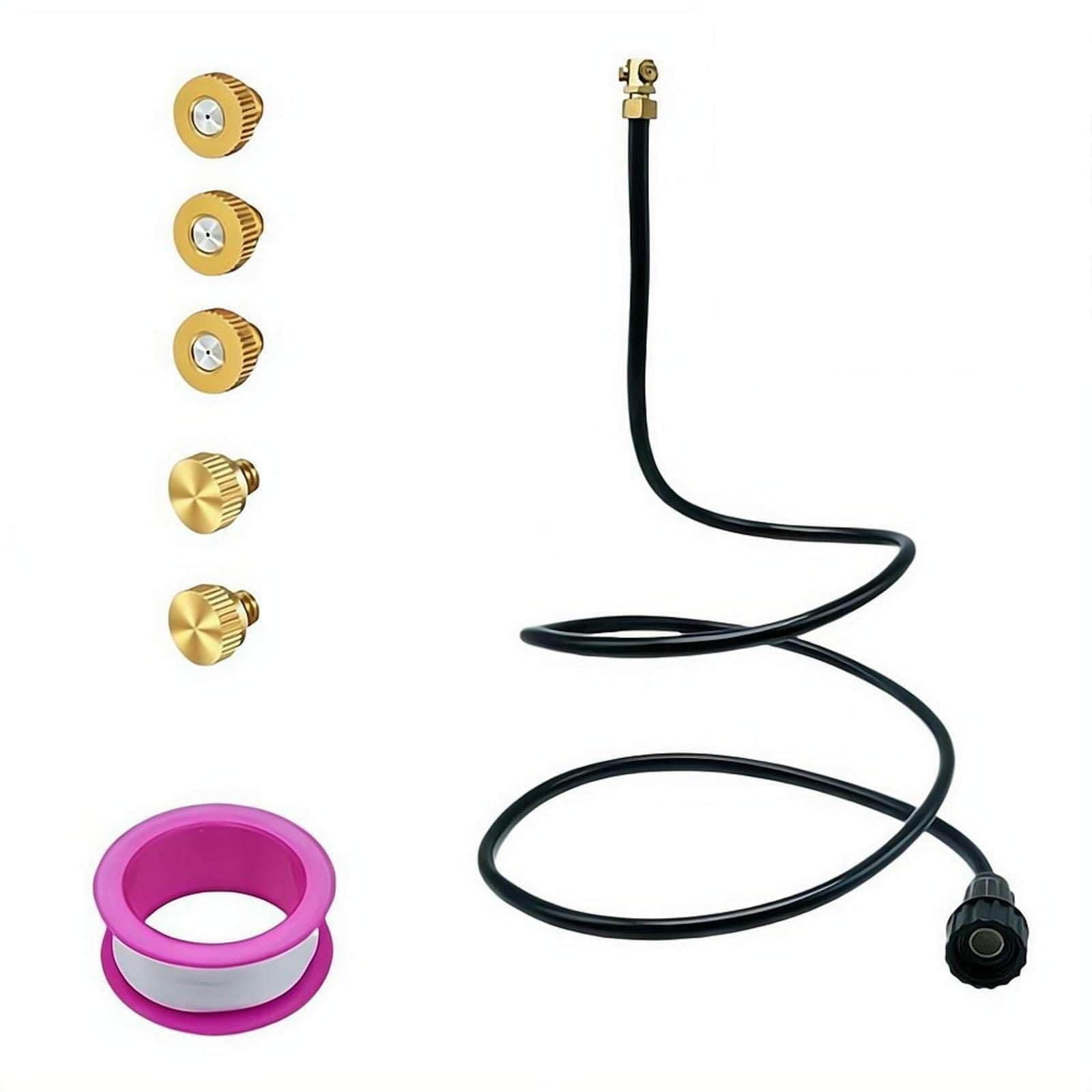 Misters for Outside Patio, 72 Inch Flexible Hose Mister Cooling Stand Portable Water Misting for Cooling Outdoor, Mist System for Garden, Backyard, Bird Bath, Chicken Coop Water Mist