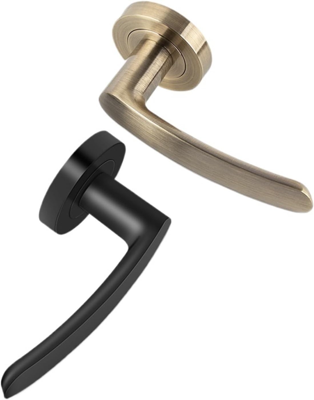 Invisible Door Lock zinc Alloy Split Single-Sided Lock Indoor Bedroom Background Wall Lock Wooden Door Door Lock(H)