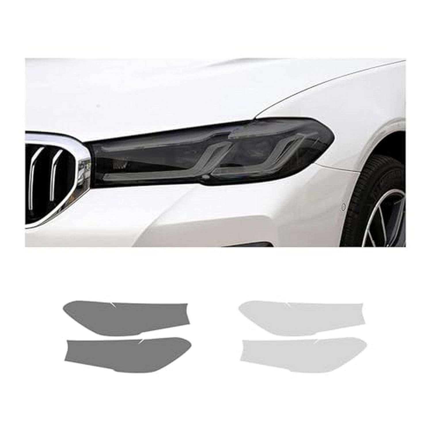 Película protectora faros BMW Serie 5 G30 2021-2022, vinilo protector coche TPU negro