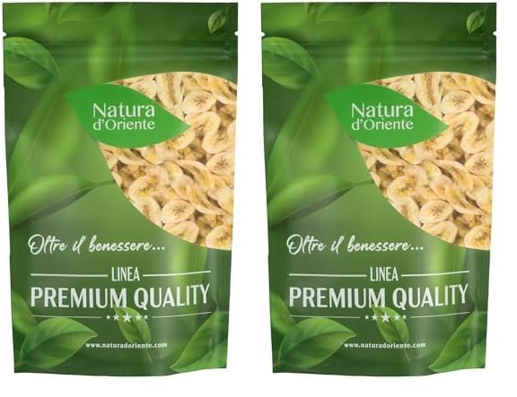 Natura d'Oriente Chips de Plátano Deshidratado 500 g (Paquete de 2)