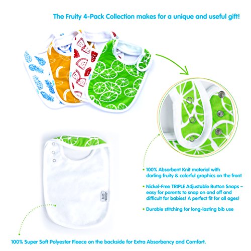 Baby Bib Large Toddler Burpy Absorbent Feeding Reflux Drool Teething Snap Button - Thumbnail 2