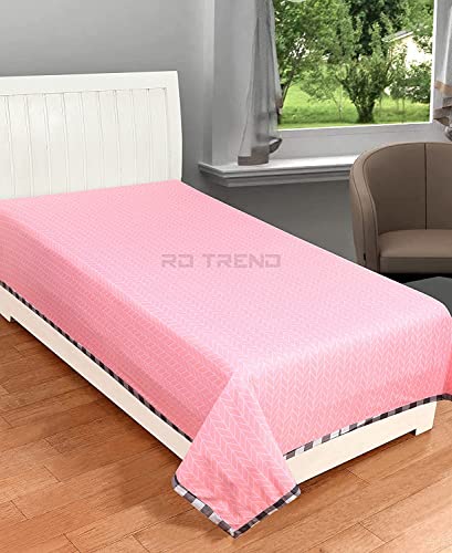 Image of RD TREND Cloud Cotton AC Summer Chadar for Sleeping | 210 TC Soft Lightweight Breathable Single Topsheet /Odhne Wali Chadar | Single Bed Bedsheet 60x90 Inch Pink