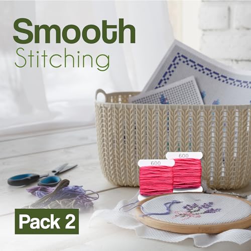 Image of Embroidery Floss Kit and Refills - Cotton Threads - DMC Color Coding for Cross Stitch, String Crafts, Friendship Bracelets