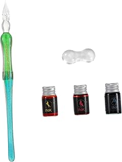 SEWACC 1 Set glass dip pen ink crystal signature pen kit crystal pen vintage dip pen for writing dipping glass pens writing pen glass signature pen emerald crystal glass