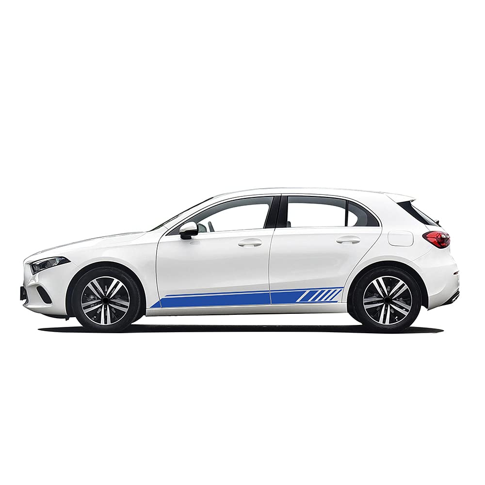 Adesivi per minigonne laterali 2 pezzi Adesivo per strisce laterali per porta Adesivo in vinile, per Mercedes Benz Classe A W177 Hatchback A45 AMG A35