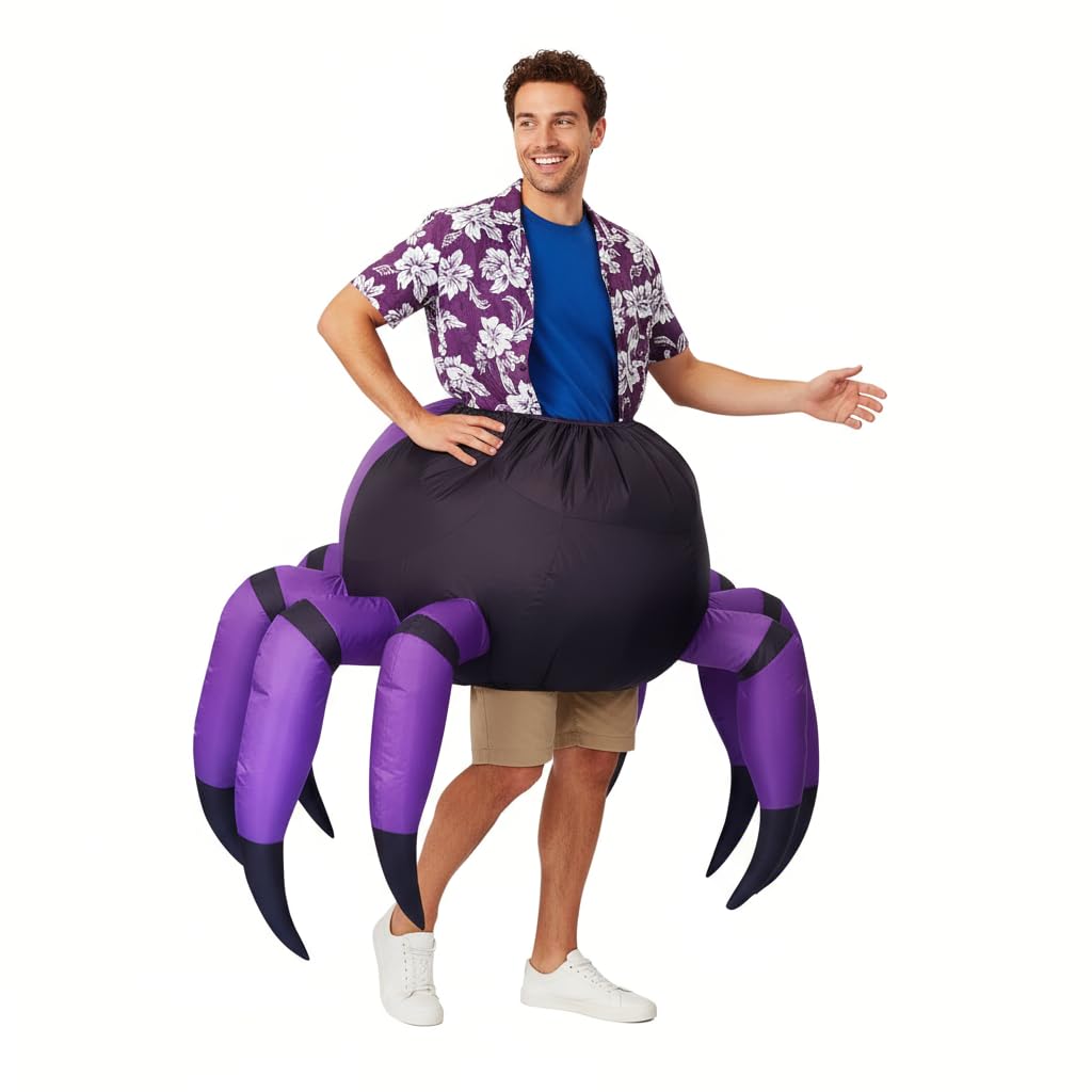 Disfraz inflable de araña, divertido disfraz de Halloween para adultos