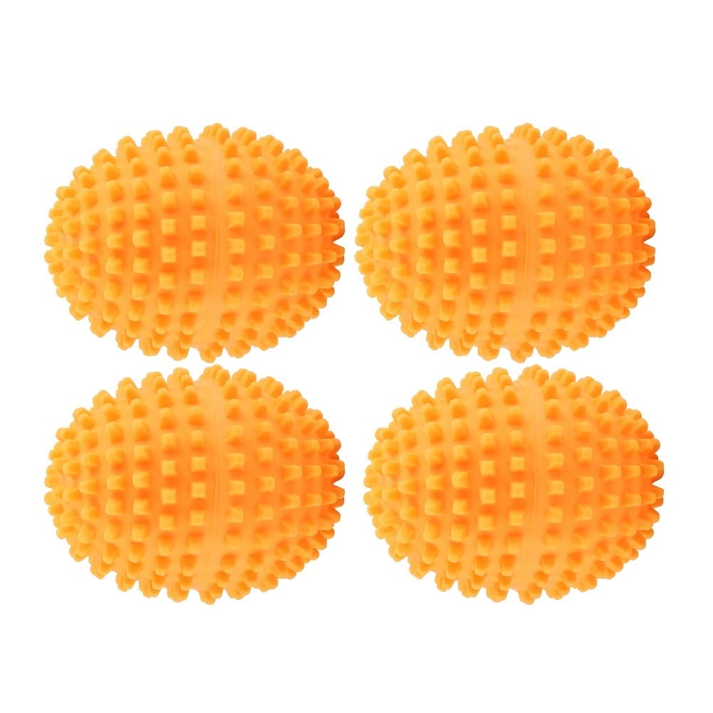KSTE Secador de bolas - 4pcs / set Orange reutilizables bolas del secador, lavado de lavandería secado de la bola for el hogar Ropa de limpieza.