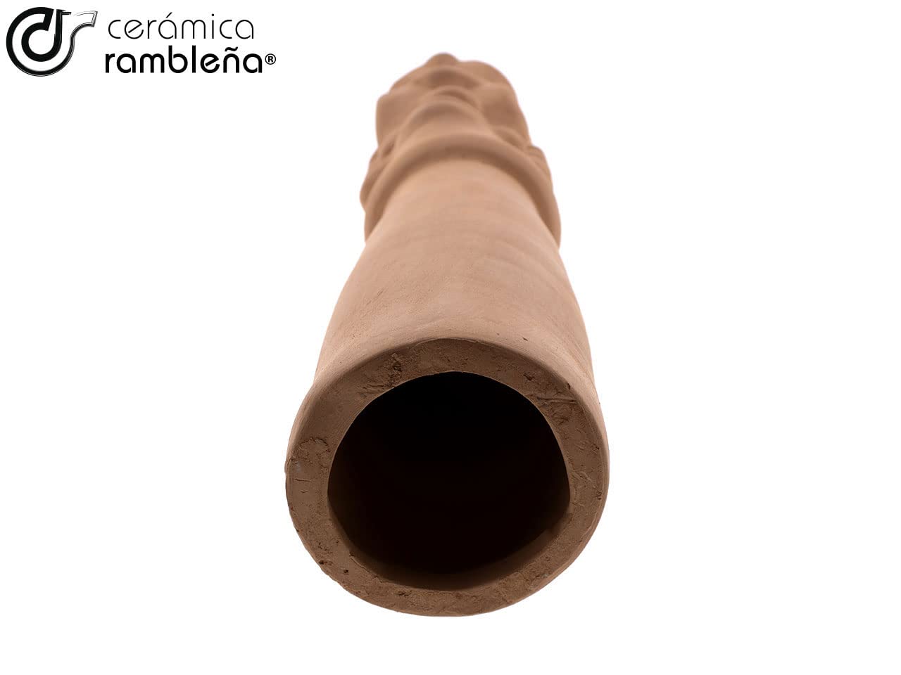 CERÁMICA RAMBLEÑA | Gárgola de cerámica | Gárgola de Barro | Terminación cerámica Decorativa desagüe | Modelo 05 | 38x8x11 cm