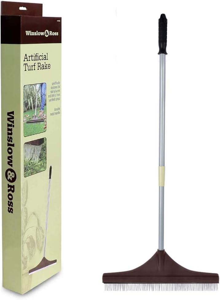 Winslow&Ross Artificial Turf Grass Broom with Steel Telescopic Handle for Artificial Grass Pet Hair Remove