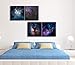 S-ANT–Outer Space Starlight Wall Painting Prints on Canvas Wall Decoration Wooden Frames Canvas 4pcs/Set
