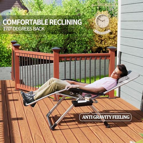 Image of UDPATIO Oversized Zero Gravity Chair Patio Reclining Chairs with Cushion