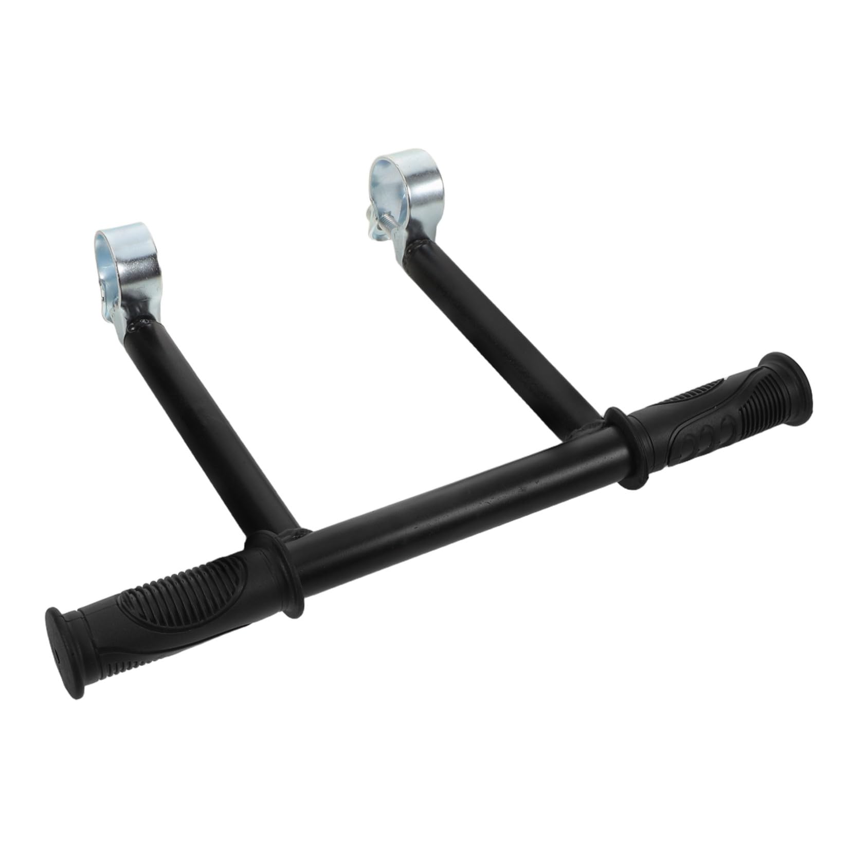 Mipcase Maniglia di Estensione per Passeggino Nero, Acciaio Inox e Plastica | Clip 32mm, Interasse Vite 14mm, Installazione Facile, Presa Ergonomica, Compatibile Uscite e Shopping