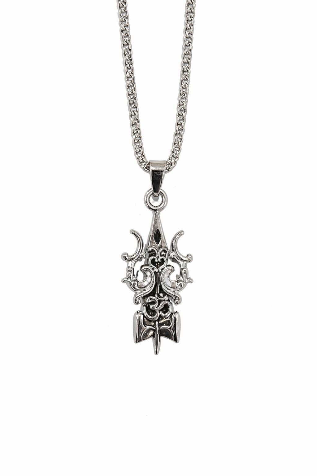 Trishul Damru OM Pendant Necklace Chain for Men | Religious Yoga and Meditational Chain for Unisex | Spiritual Fashion Jewellery for Daily Use & Gift for Men, Women, Boy, Girls-image-47