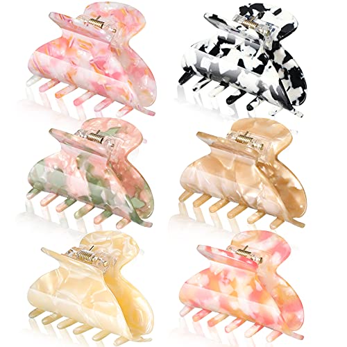 WILLBOND 6-Piece Medium Tortoiseshell Claw Clips (2.6 inch)