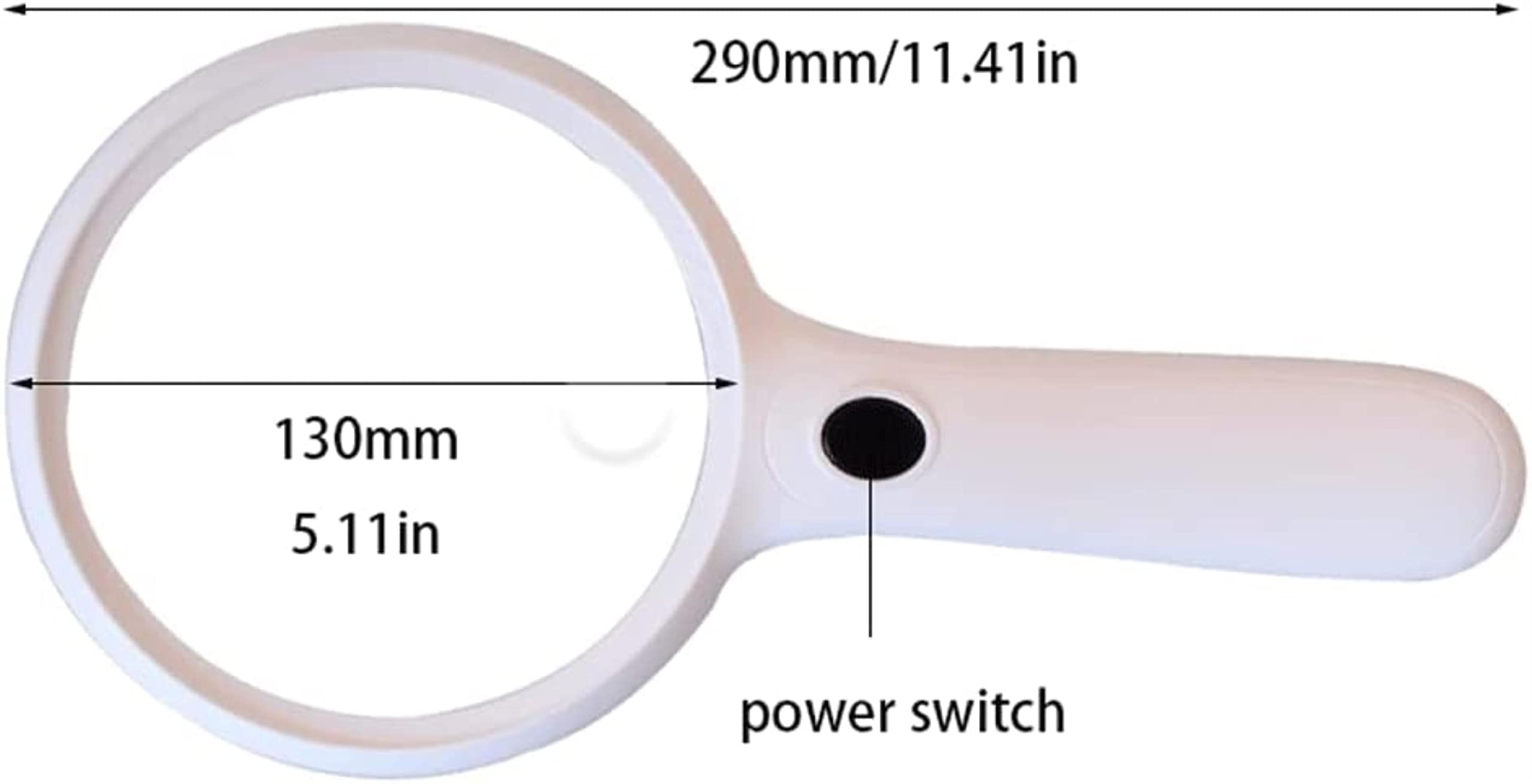 Lupe zum Lesen, 30-fache HD-Linse mit LED-Licht, Batteriemodus, Handhaltung zur Überprüfung der Makula, Lesen für Hobbys, Freundschaft und Tugend