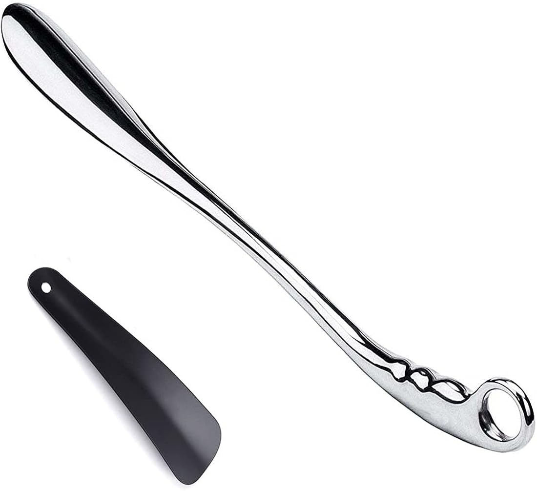 Shoe Horn Long Handle for Seniors Men Women Metal Long Handled Shoe