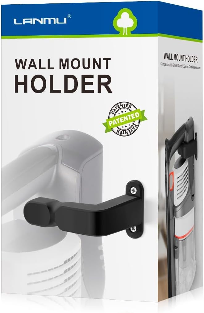 LANMU Wall Mount for Shark IX141, IZ Series Cordless Stick & CH951 Handheld Vacuums - Secure Storage Holder