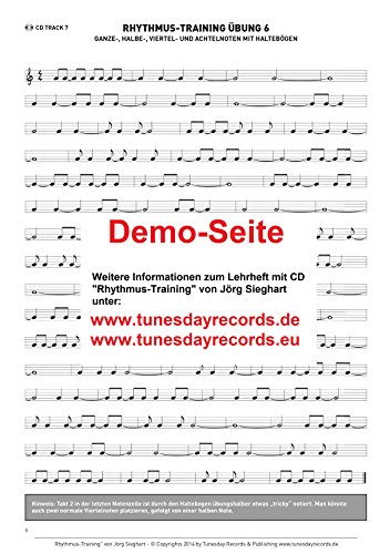Rhythmus-Training - Rhythmik lernen: rhythmische Leseübungen für alle Musiker - Notenheft mit MP3-Download: Rhythmische Leseübungen für alle Musiker. ... & Gesang geeignet. Mit MP3-Download