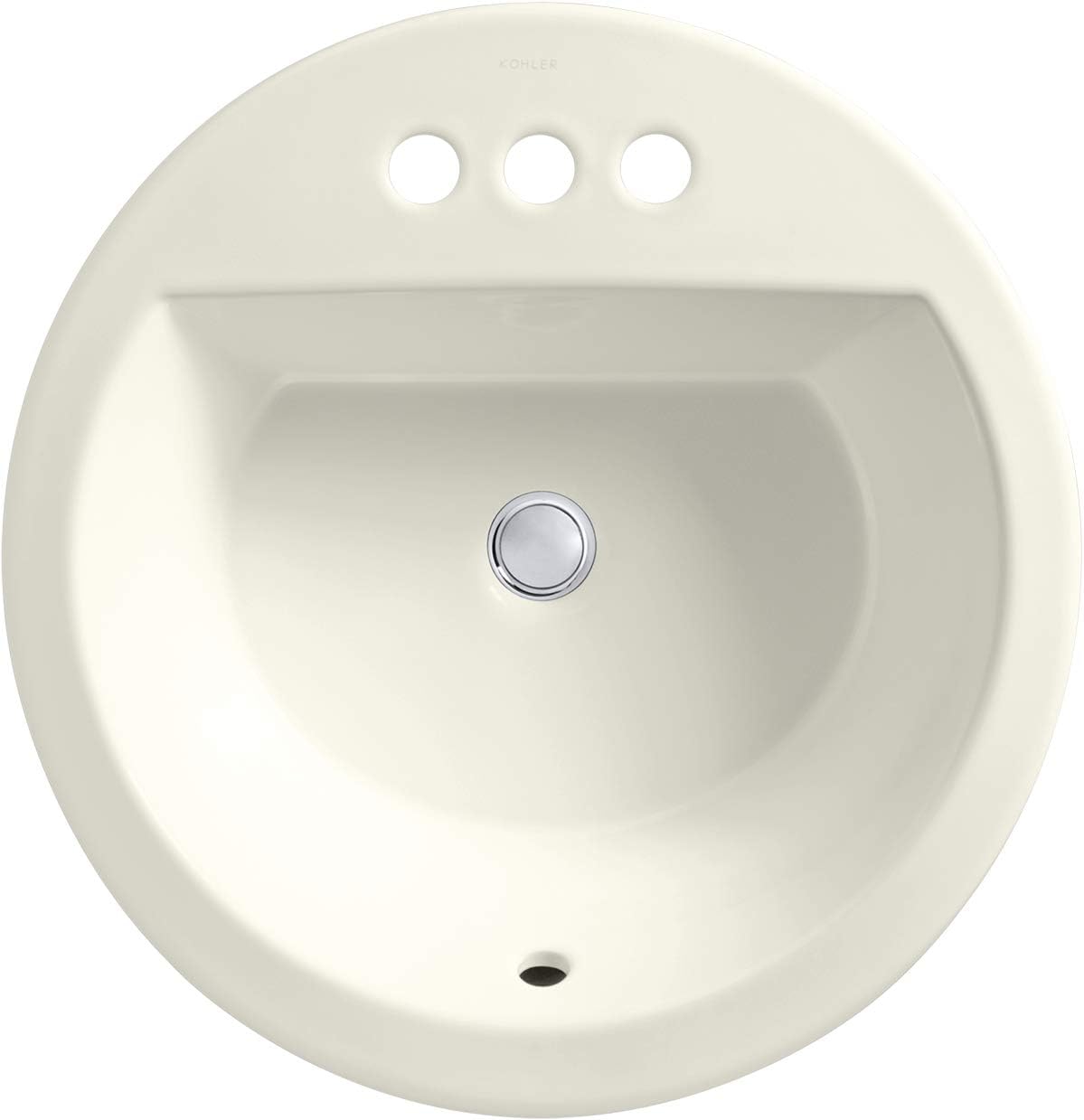 🔥 Hot Deals Kohler K-2714-4-96 vitreous China Drop-In Round Bathroom Sink, 21 x 21 x 10 inches, Biscuit Lowest Price Kohler K-2714-4-96 vitreous China Drop-In Round Bathroom Sink, 21 x 21 x 10 inches, Biscuit