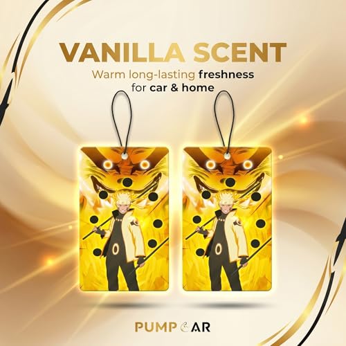 Image of PumpCar 2 pieces ninja double-sided hanging Japanese anime vanilla car air freshener Cool anime hanging air fresheners for rearview mirror Car Interior Accessories Household gifts