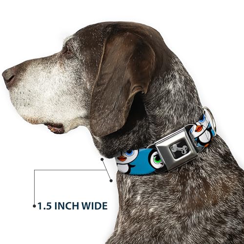 Collier pingouins bleu Buckle Down boucle en forme d'os sangle large robuste - 8