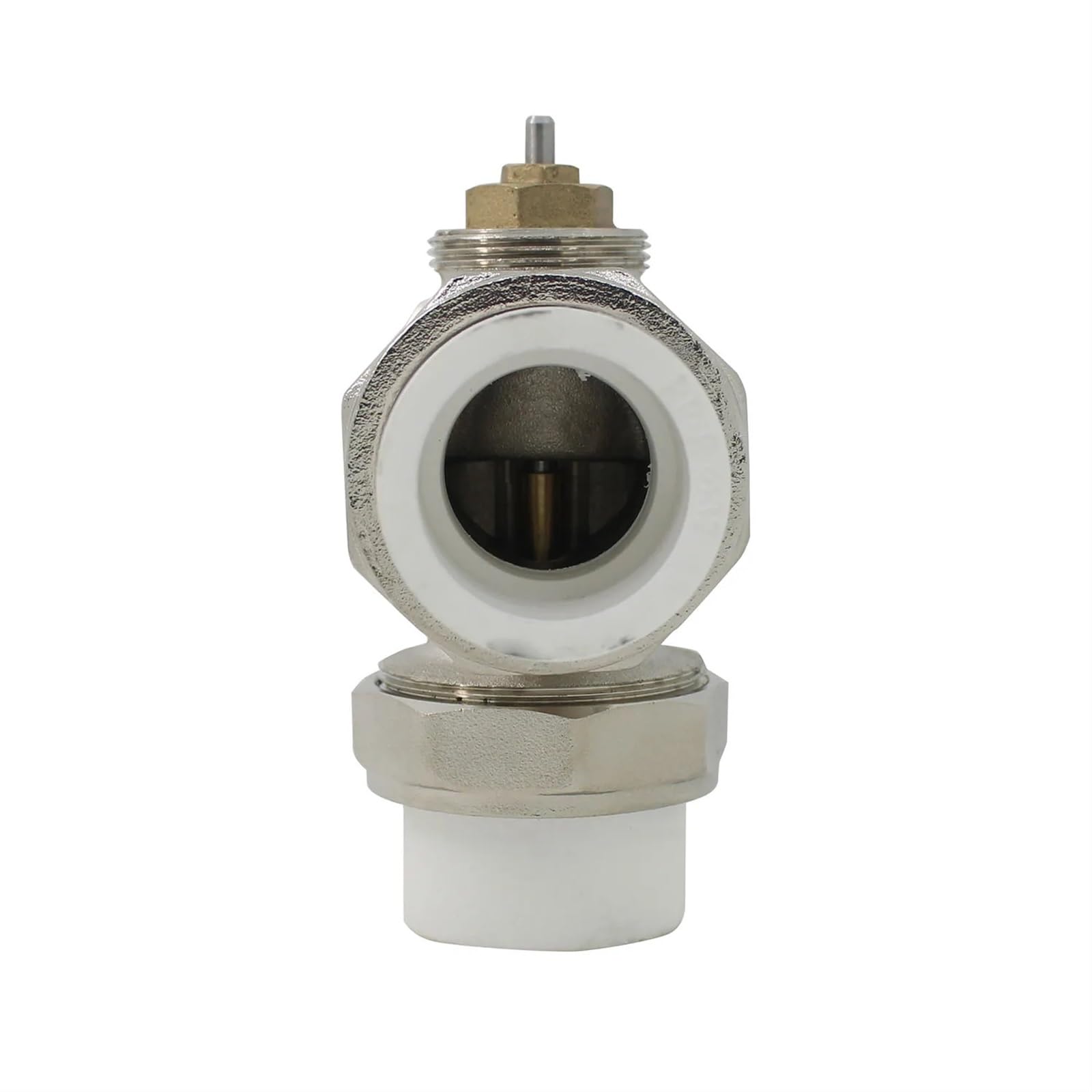 Valvola di controllo valvola termostatica for radiatore Valvola di controllo della temperatura in ottone Valvola a tre vie ppr DN20 DN25 DN32 (Size : DN25)