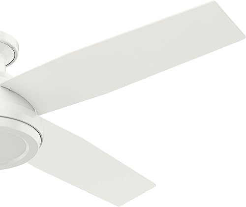 Miniatura 10 de Hunter Fan Company 59248 Dempsey - Ventilador de techo de perfil bajo con control remoto 52 pulgadas acabado blanco fresco