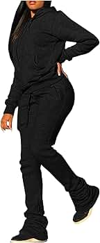 Amazon.com: Women Fall Winter Fleece 2 Piece Sweatsuit
