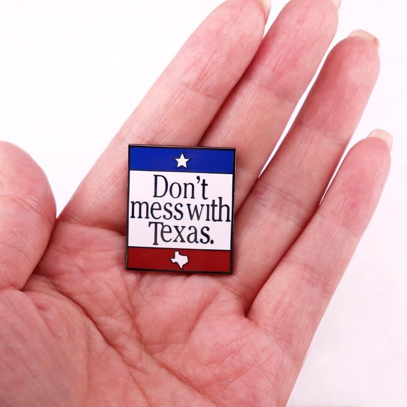 "Don't mess with Texas" Enamel Pin, Lone Star State Lapel Badge for Texas Lovers image 4
