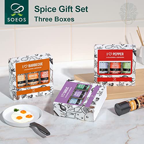Soeos Spice Seasoning Set Of 9 With Integrated Grinders thumb #7