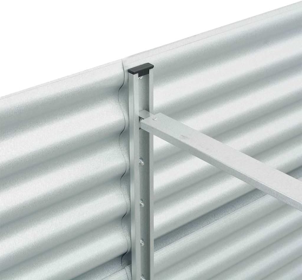 Galvanized Steel Raised Garden Bed 94.5"x31.5"x31.9" Large Outdoor Planter Box, Silver Rectangular Metal Elevated Garden Bed for Vegetables Flowers Herbs on Patio Yard Balcony