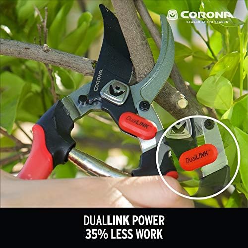 Corona BP 4314D Dual Link Bypass Pruner With Comfort Gel Grips, 3/4 Inch,Red - Thumbnail 3