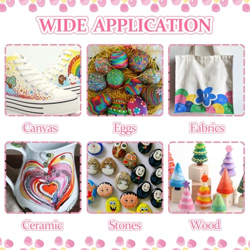 OWill 30 PCS Paint Brush Set, Nylon Professional Artist Paint Brushes for Acrylic Painting, Oil Painting, Watercolor Painting,Face Painting, Small Acrylic Paint Brushes for Artists, Adults, Kids(Pink) 5 OWill 30 PCS Paint Brush Set, Nylon Professional Artist Paint Brushes for Acrylic Painting, Oil Painting, Watercolor Painting,Face Painting, Small Acrylic Paint Brushes for Artists, Adults, Kids(Pink) - Image 5