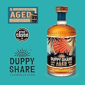 The Duppy Share Aged Rum – Caribbean Rum 70cl (ABV 38%) | Perfectly Balanced, Award-Winning Fusion of Aged Caribbean Rums | An Exquisite Blend for your Favourite Rum Cocktail